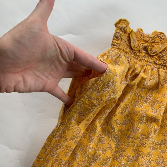 TALL Old Navy Yellow Floral Lightweight Challis Smocked Waist Lounge Pant MT - Picture 3 of 6